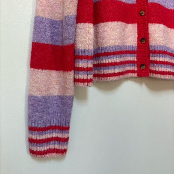 NWT Free People School Girl SoftSpun Striped Cardi Size XL - Picture 4 of 14